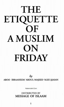 ettiquettes of a muslim on friday